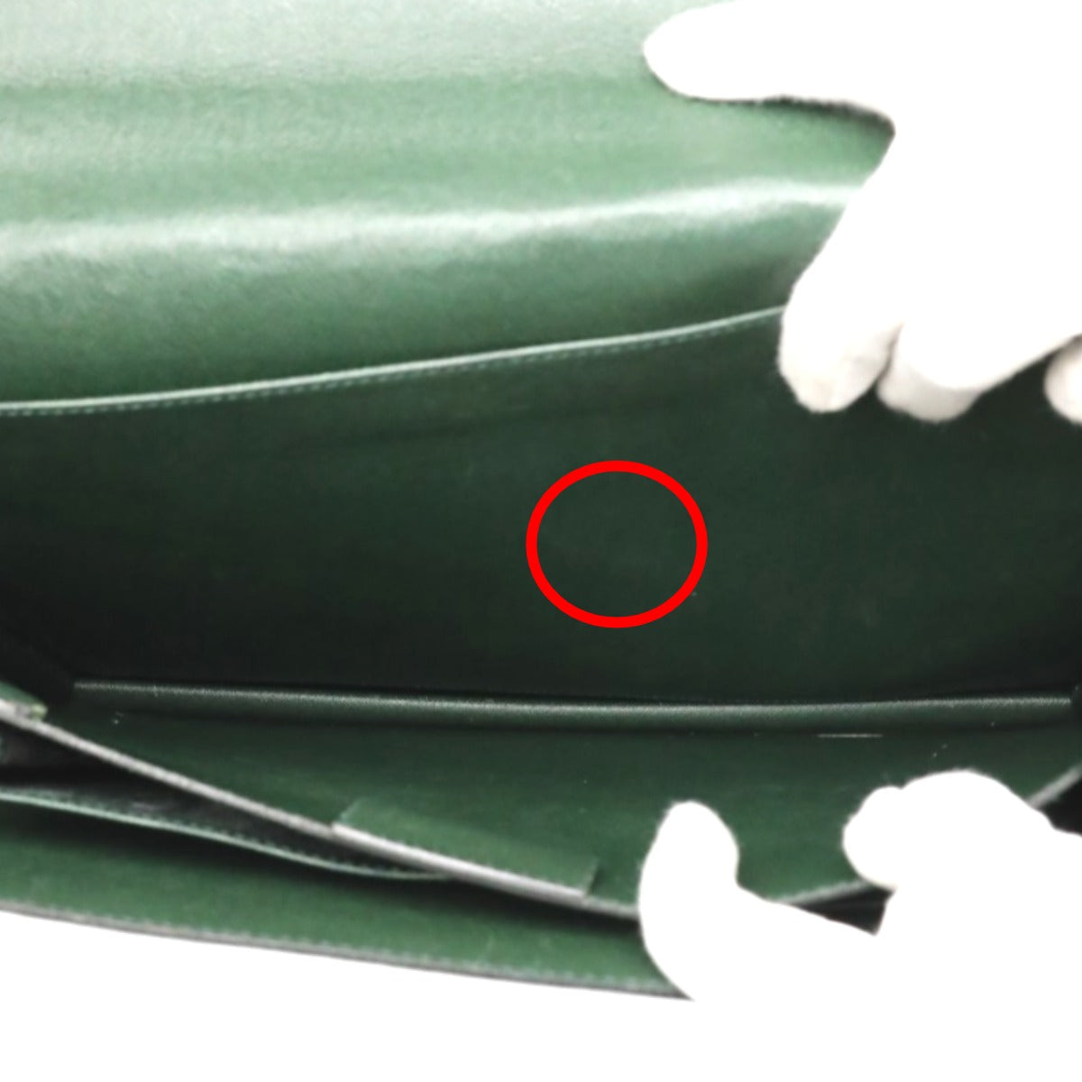 LOUIS VUITTON Business bag M30034 leather green Documents bag Epithea Taiga Moskova mens  d