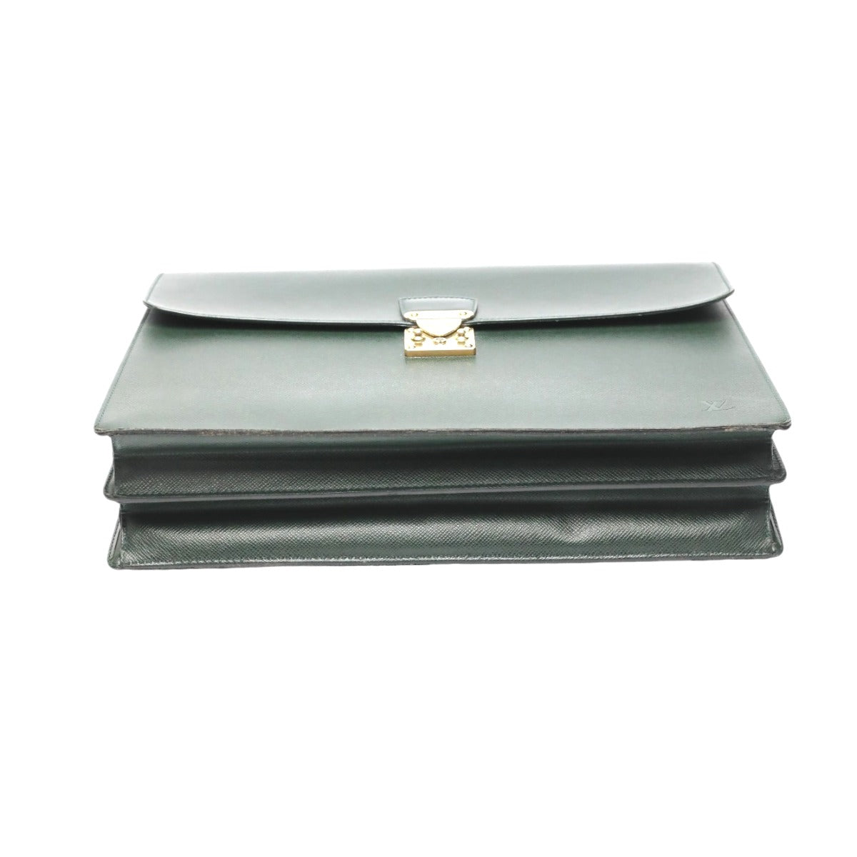 LOUIS VUITTON Business bag M30034 leather green Documents bag Epithea Taiga Moskova mens  d