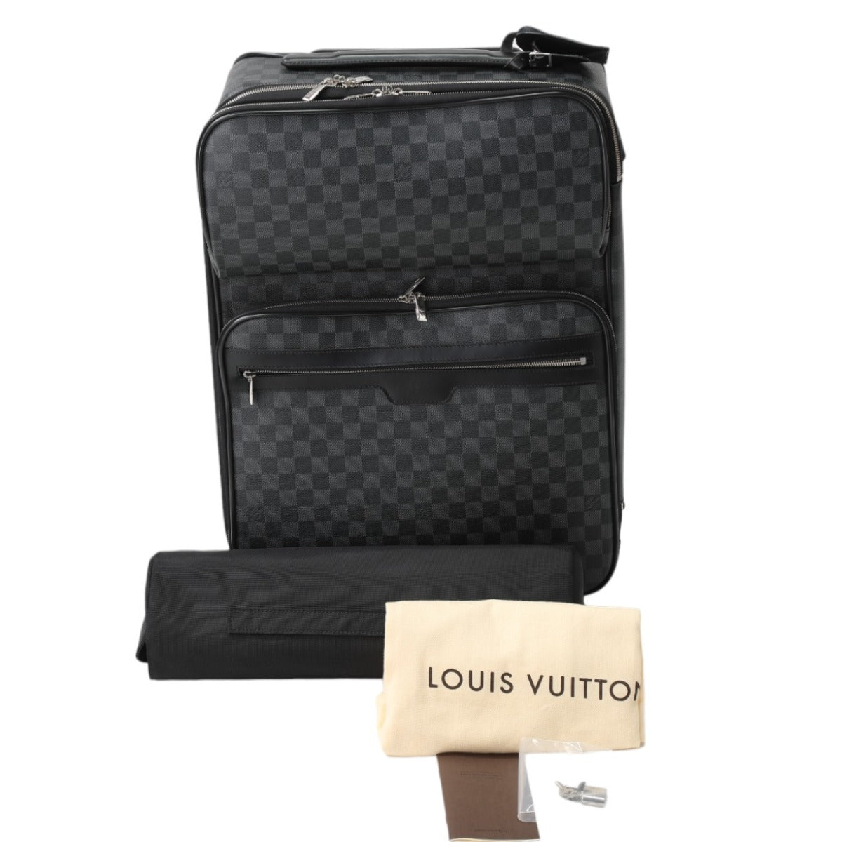 LOUIS VUITTON Carry Bag N23300 Damier Grafitto Canvas gray Travel bag on casters Damier Pegas 55 unisex(Unisex)  d