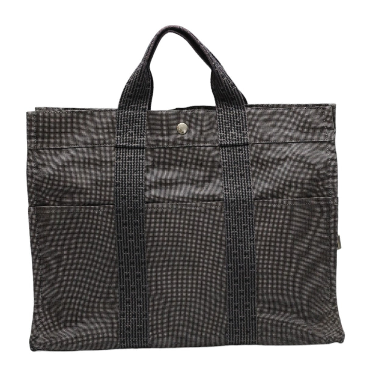 HERMES Tote Bag canvas gray Tote Bag Fool ToeMM Her Line mens(Unisex)  d