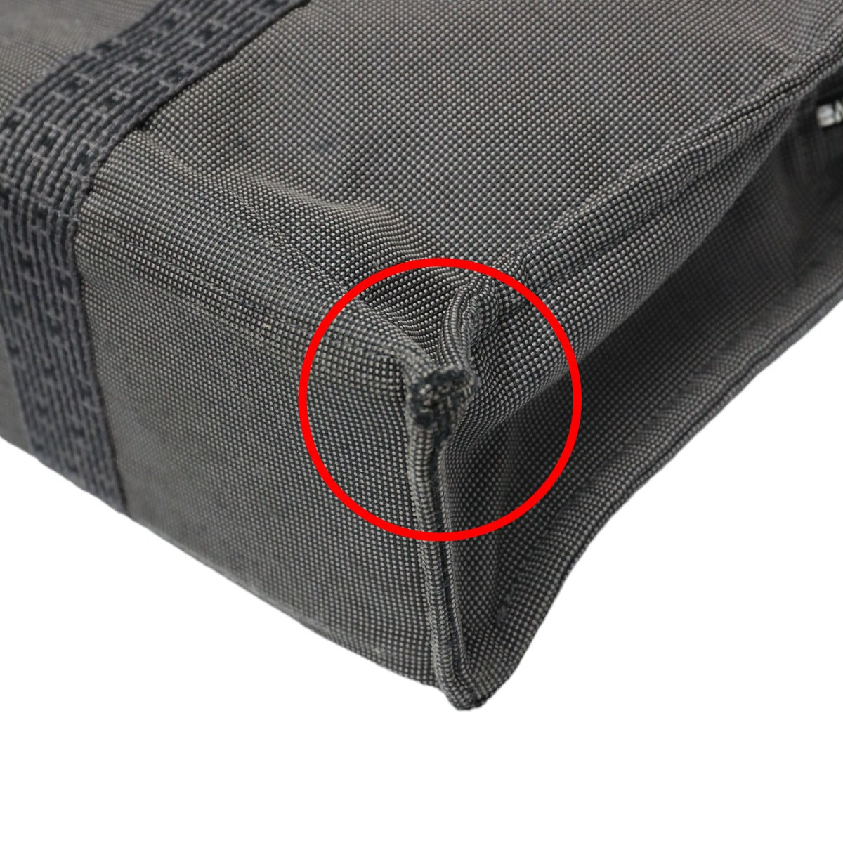 HERMES Tote Bag canvas gray Tote Bag Fool ToeMM Her Line mens(Unisex)  d