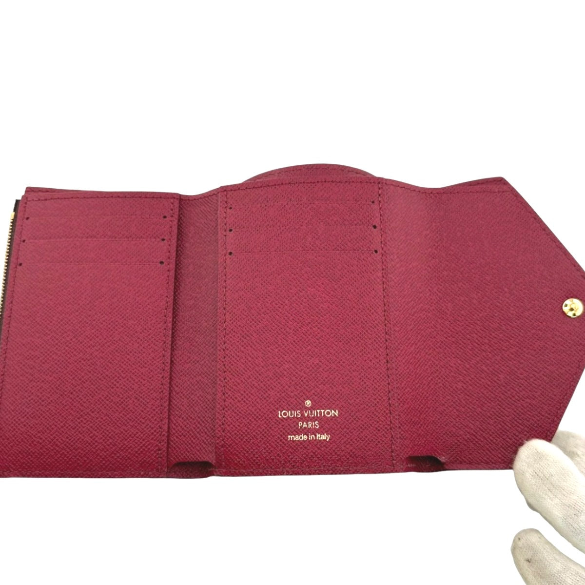 LOUIS VUITTON Coin case M41938 Monogram canvas Fuchsia Coin purse with Card Case Monogram Portefeuille Victorine Women  d