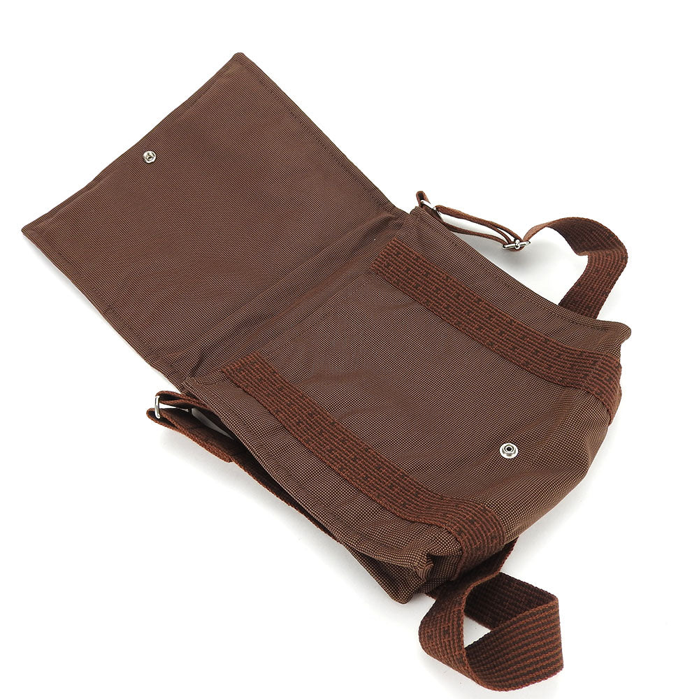 HERMES Shoulder Bag canvas Brown Her Line Bassus PM unisex(Unisex)  d