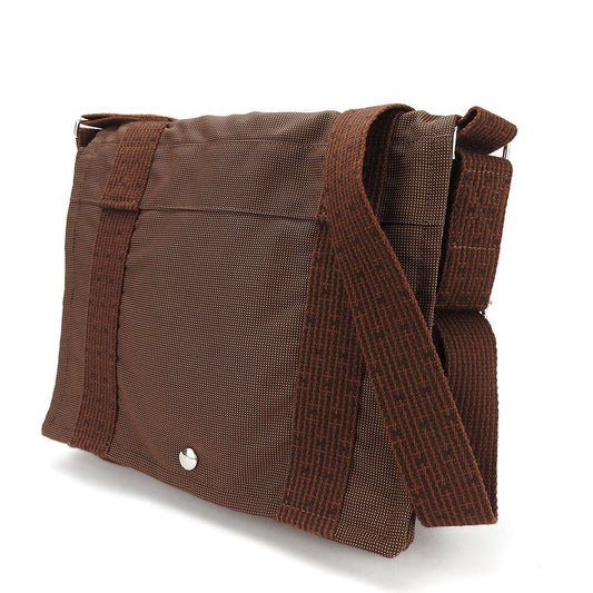 HERMES Shoulder Bag canvas Brown Her Line Bassus PM unisex(Unisex)  d