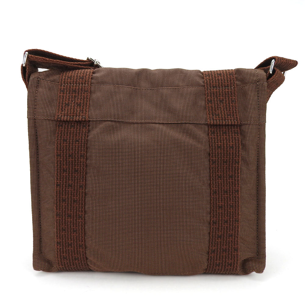 HERMES Shoulder Bag canvas Brown Her Line Bassus PM unisex(Unisex)  d