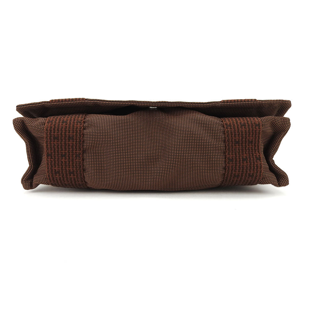 HERMES Shoulder Bag canvas Brown Her Line Bassus PM unisex(Unisex)  d
