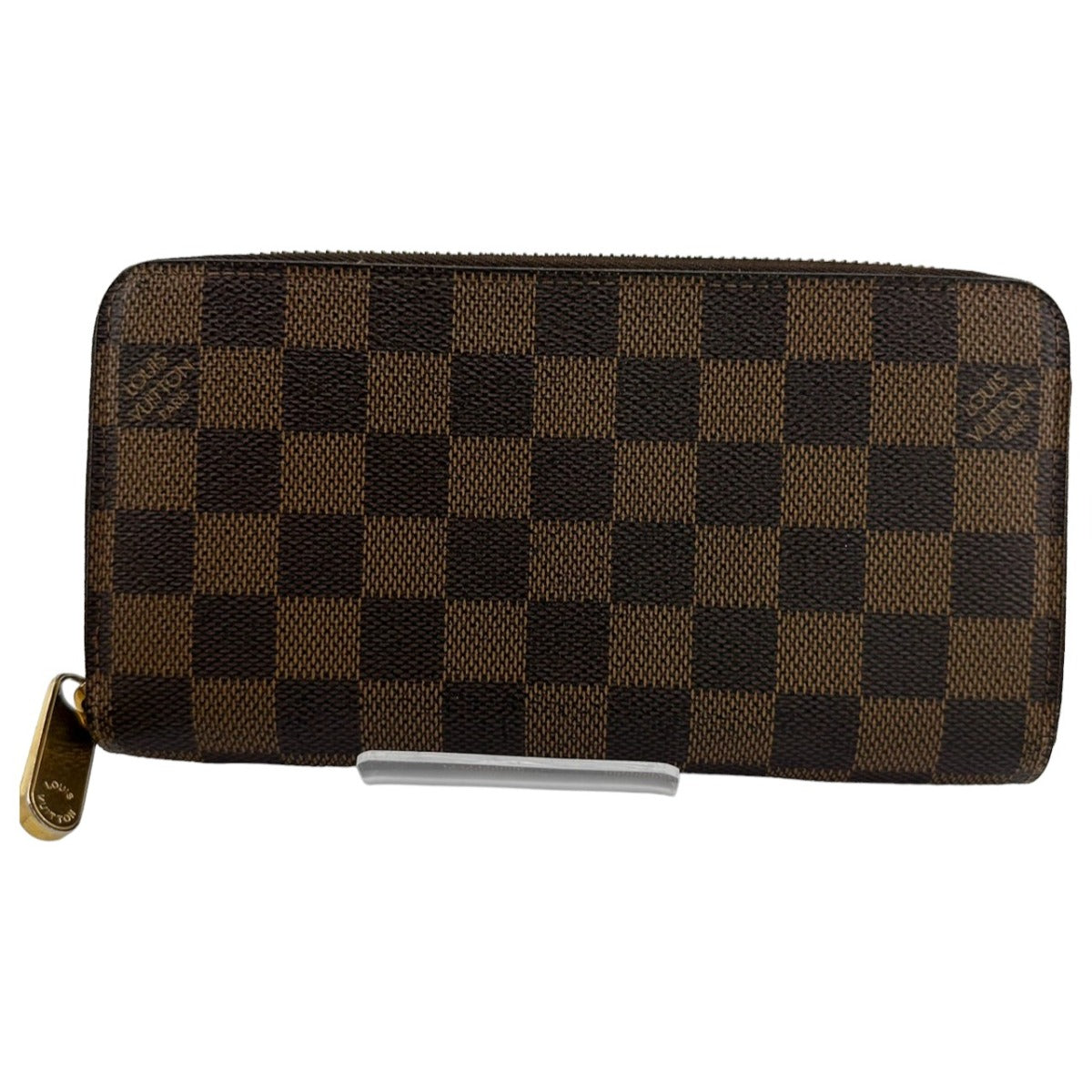 LOUIS VUITTON Long Wallet Purse N60015 Damier canvas, leather Brown Zip Around Damier Zippy wallet old model Women(Unisex)