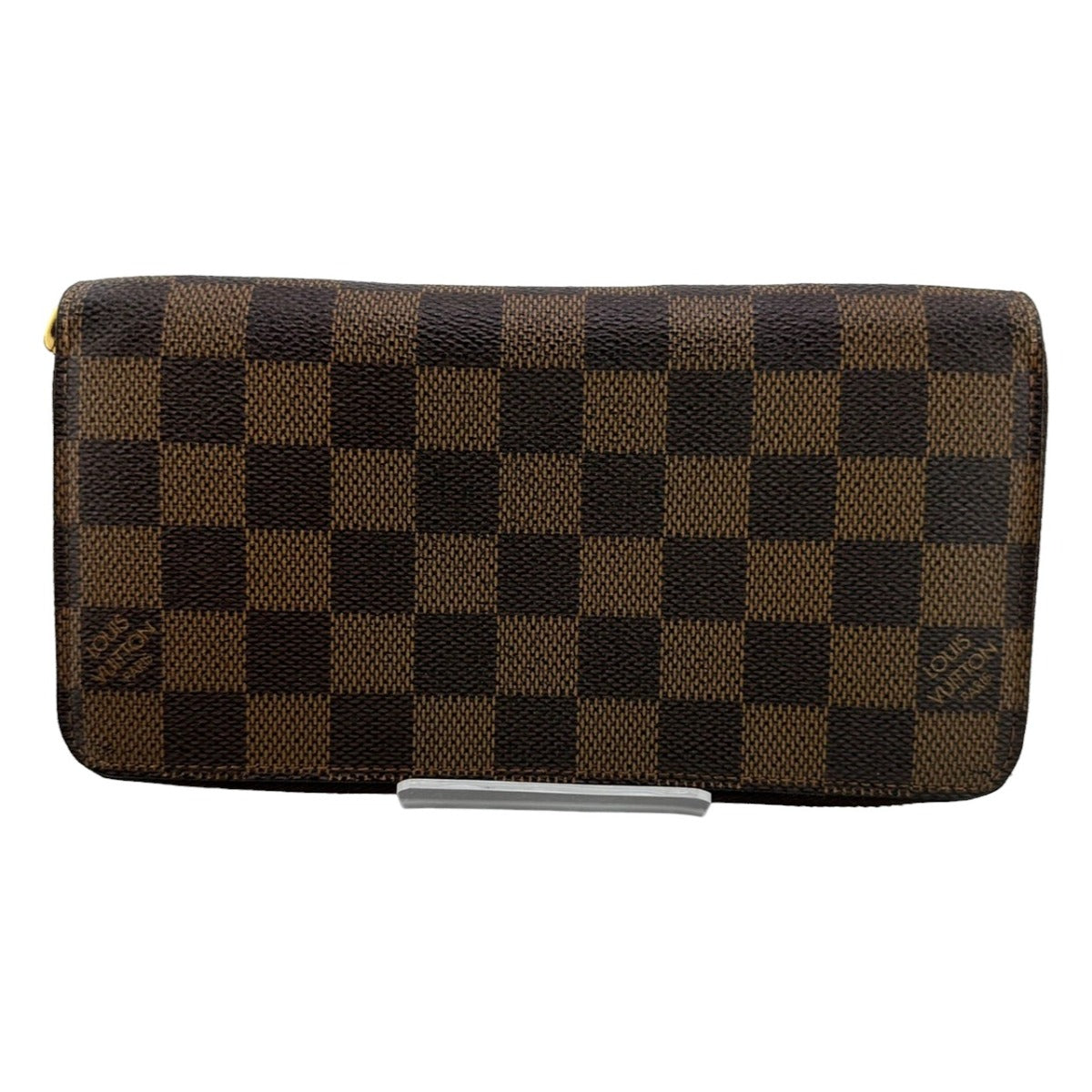 LOUIS VUITTON Long Wallet Purse N60015 Damier canvas, leather Brown Zip Around Damier Zippy wallet old model Women(Unisex)