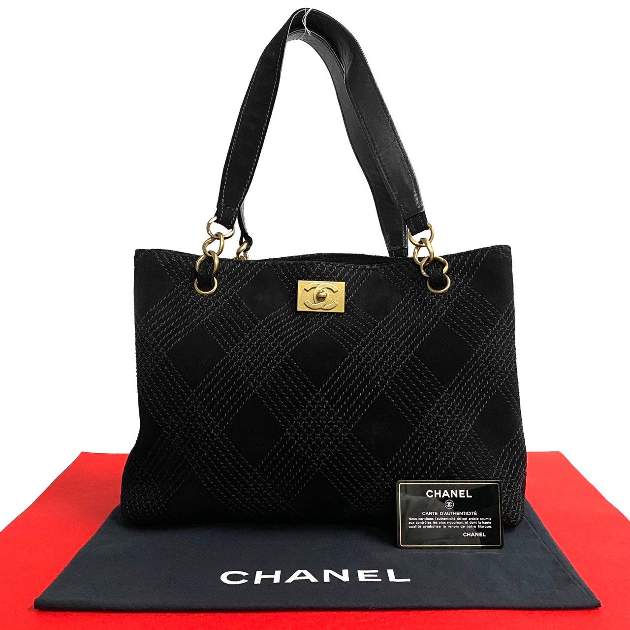 Chanel Suede Tote Bag