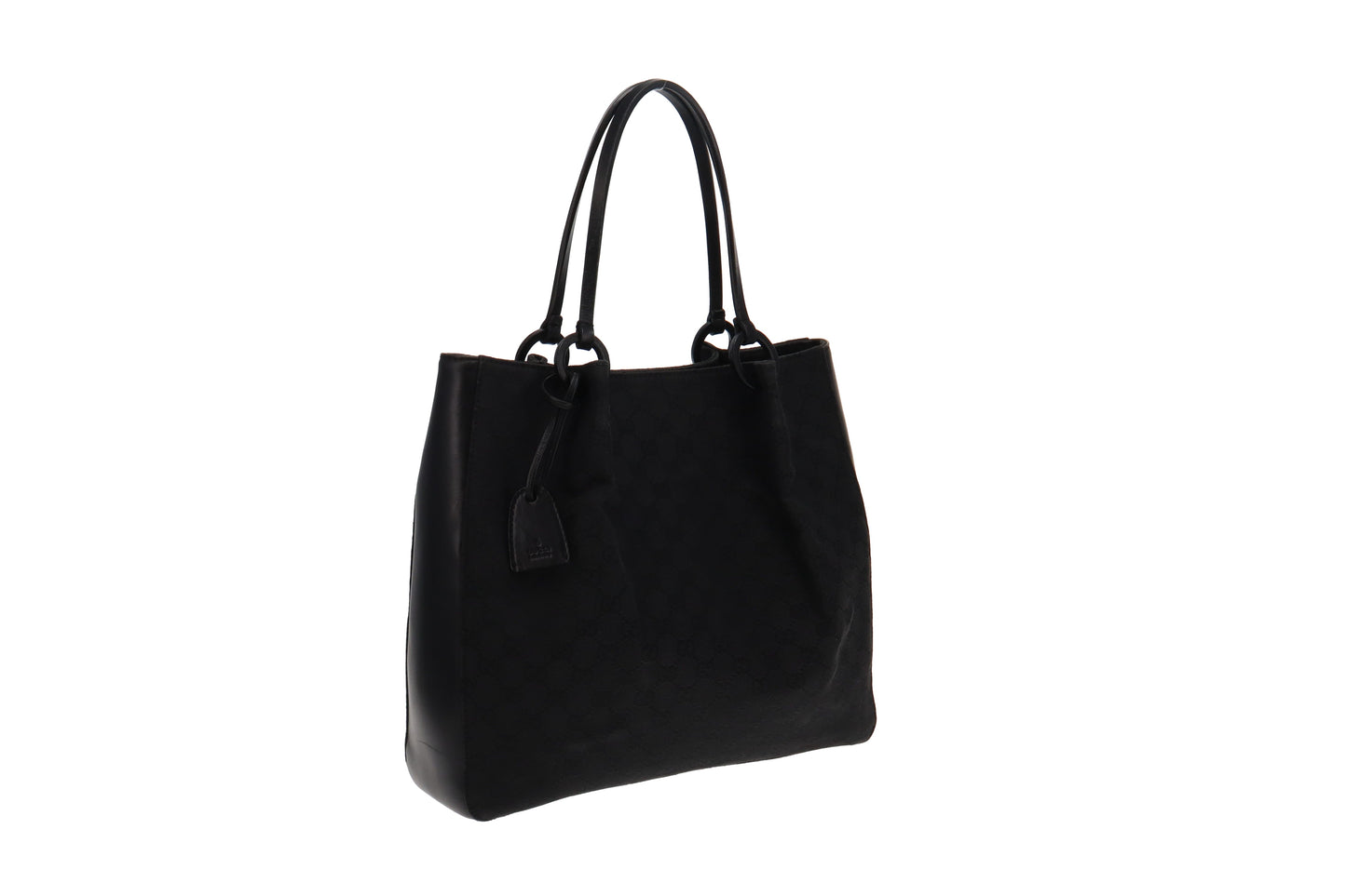 Gucci   Black GG Tote Rouched