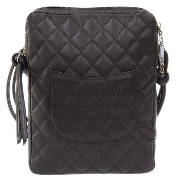 Chanel Around 2005 Made Cambon Shoulder Bag Black