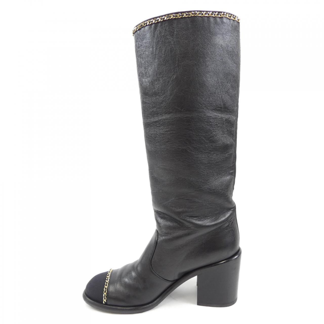 Chanel G37830Y55398 Lambskin/Grosgrain Boots