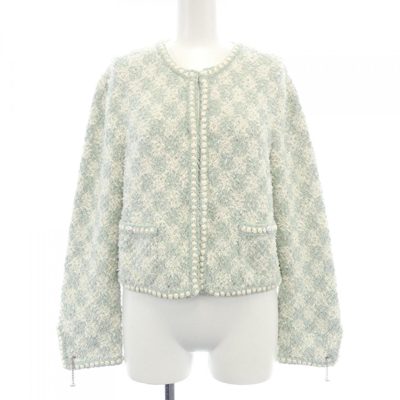 Chanel P75029K10754 Cashmere Blend Collarless Jacket