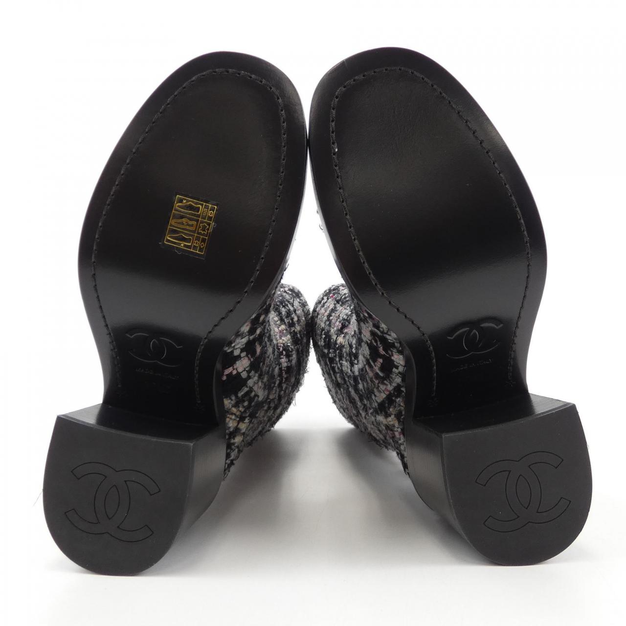 Chanel G39614Y56301 Tweed/Calfskin Boots
