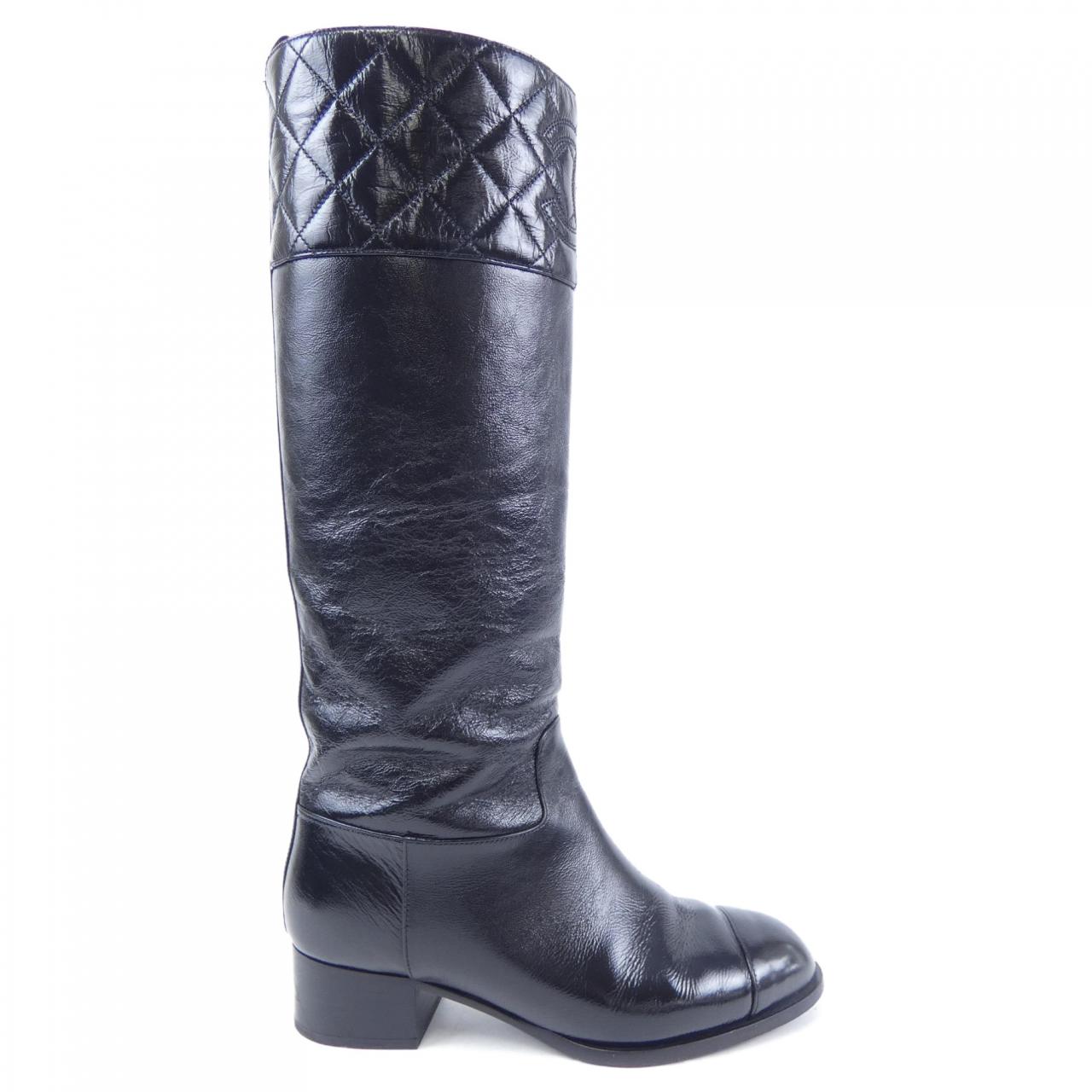 Chanel Shiny Calfskin Boots
