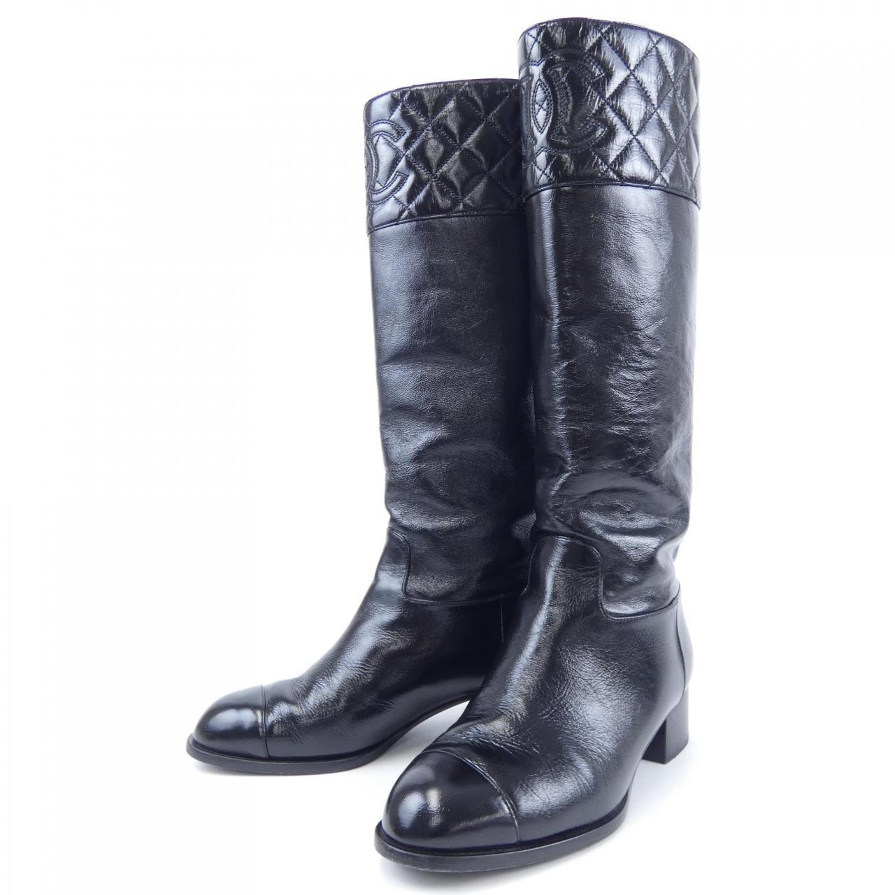 Chanel Shiny Calfskin Boots