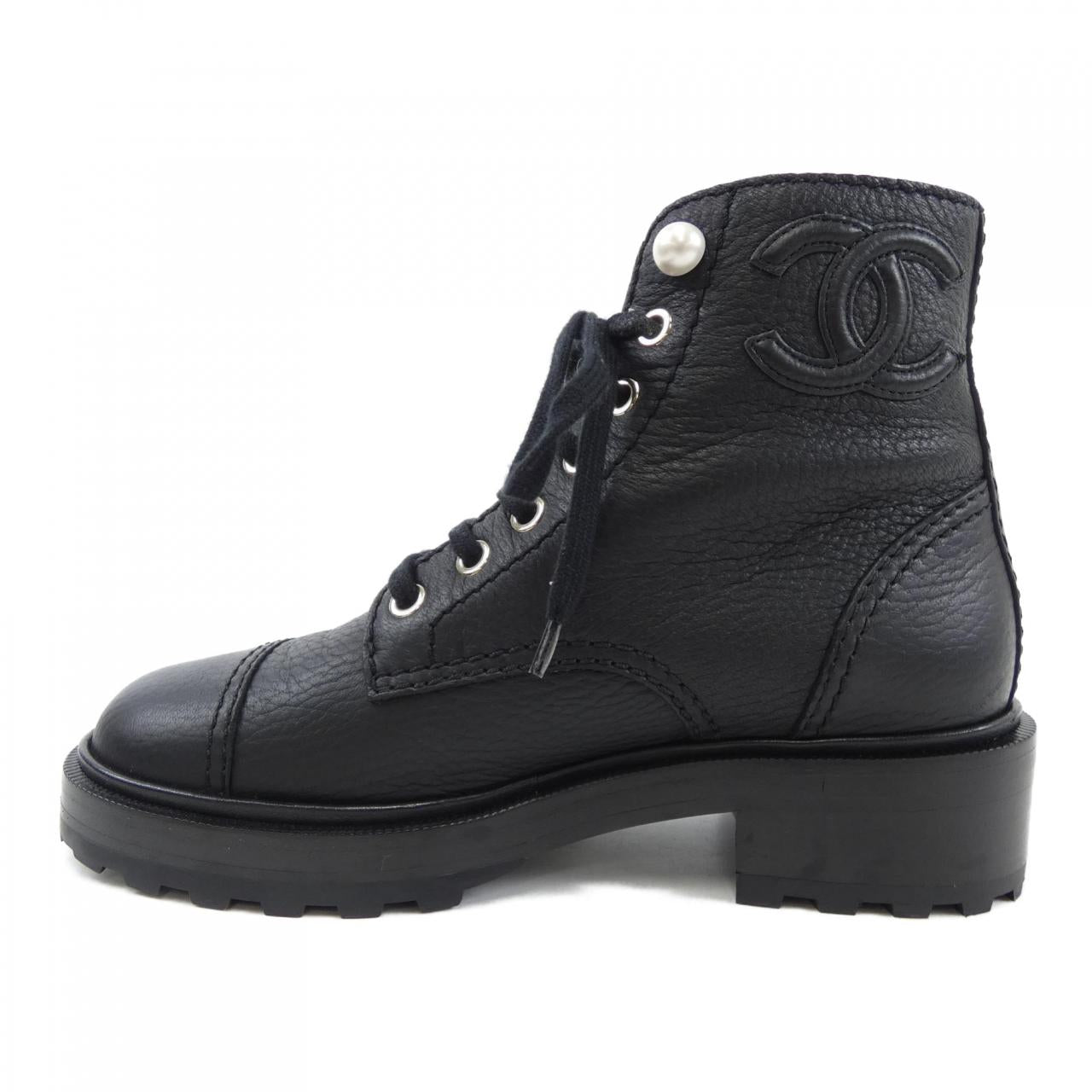 Chanel G35154Y53930 Lambskin Calfskin Boots