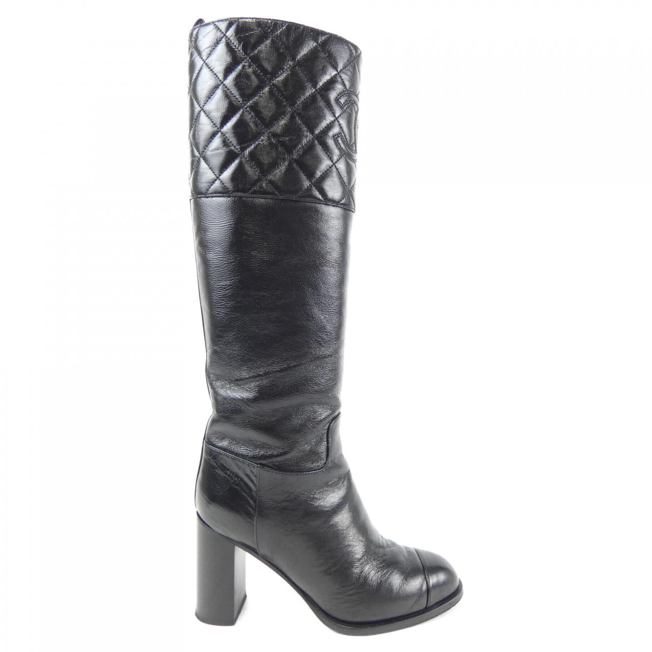 Chanel Shiny Calfskin Long Boots