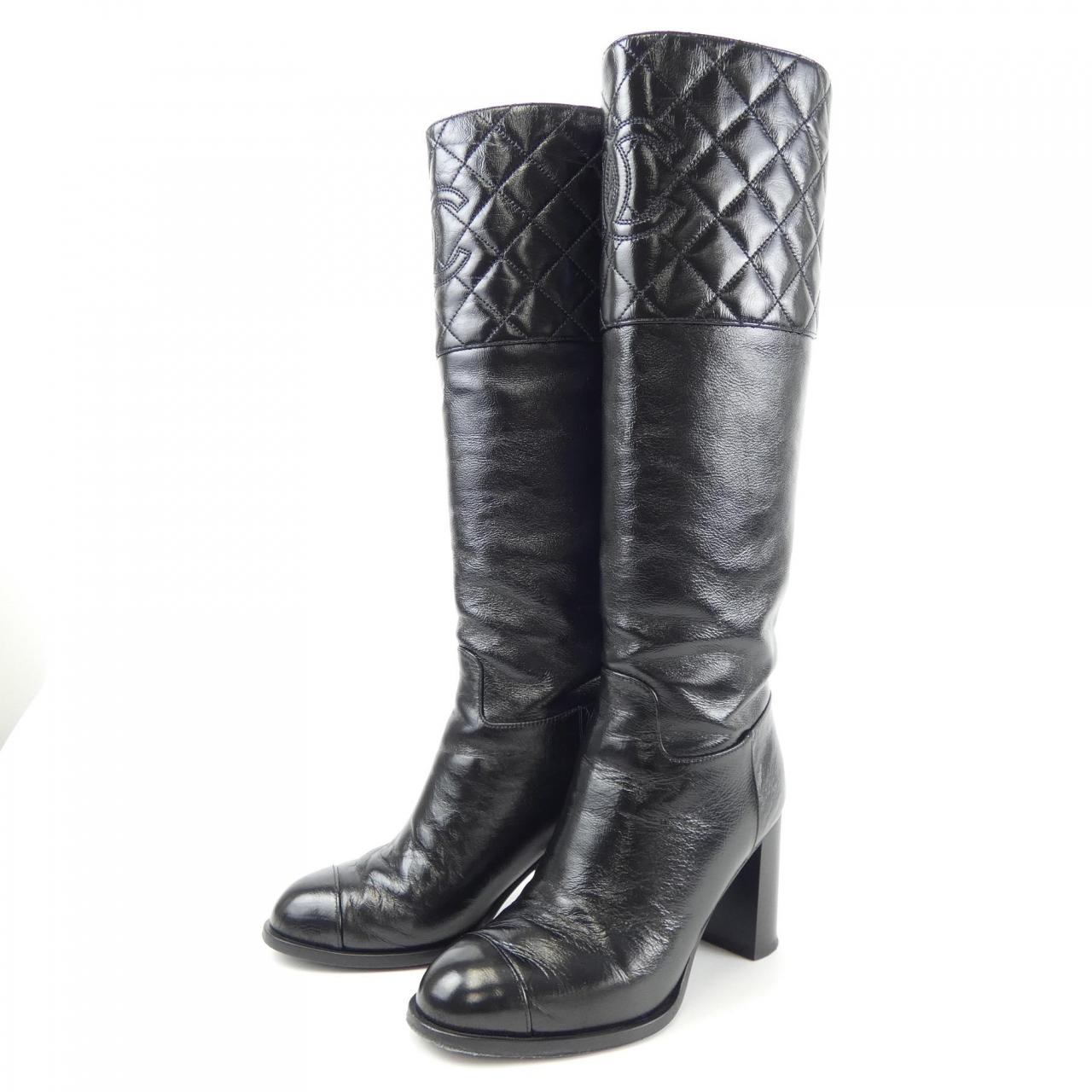Chanel Shiny Calfskin Long Boots