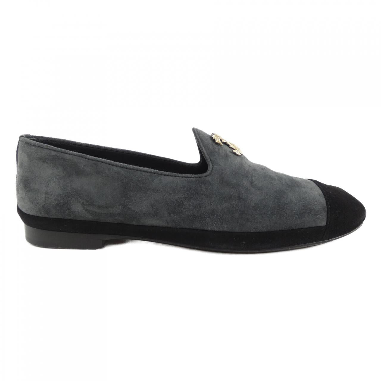 Chanel G39318X56700 Suede Calfskin Metal Shoes
