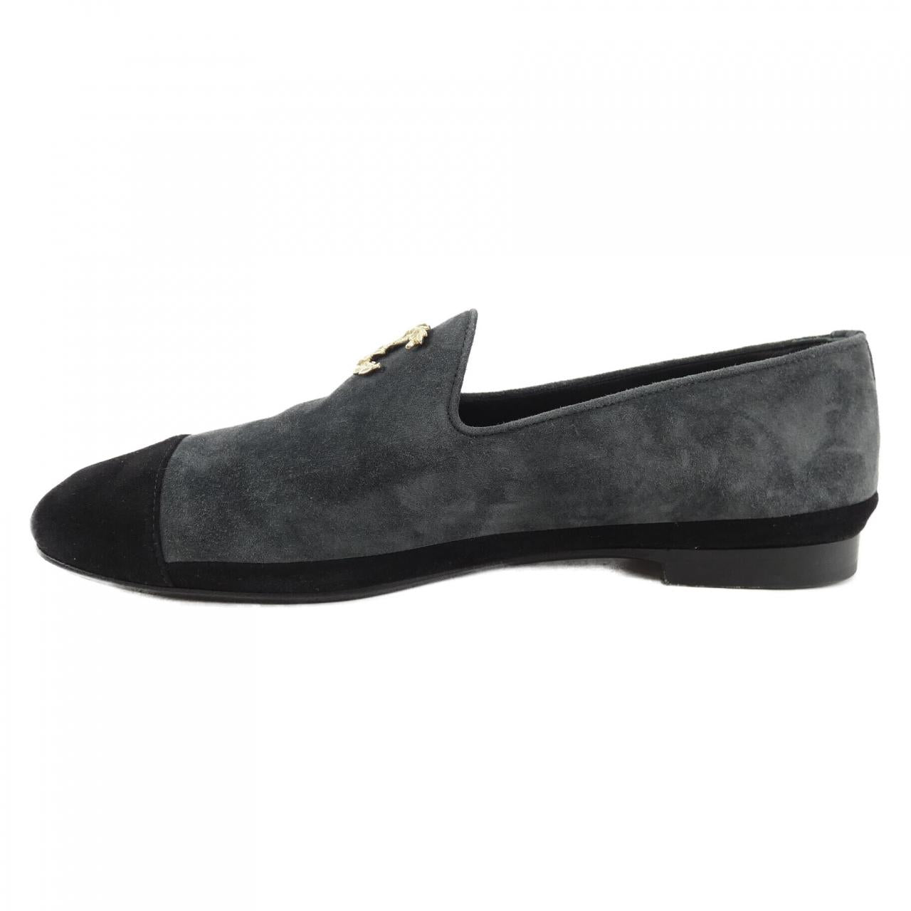 Chanel G39318X56700 Suede Calfskin Metal Shoes