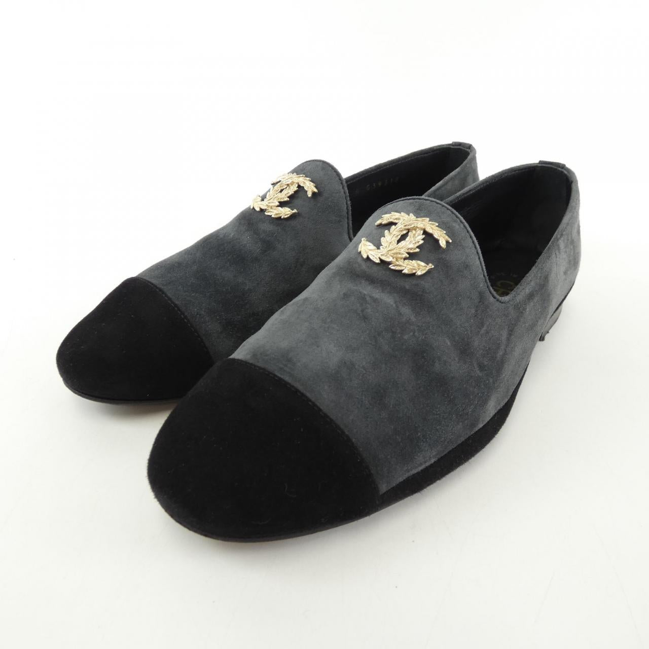 Chanel G39318X56700 Suede Calfskin Metal Shoes