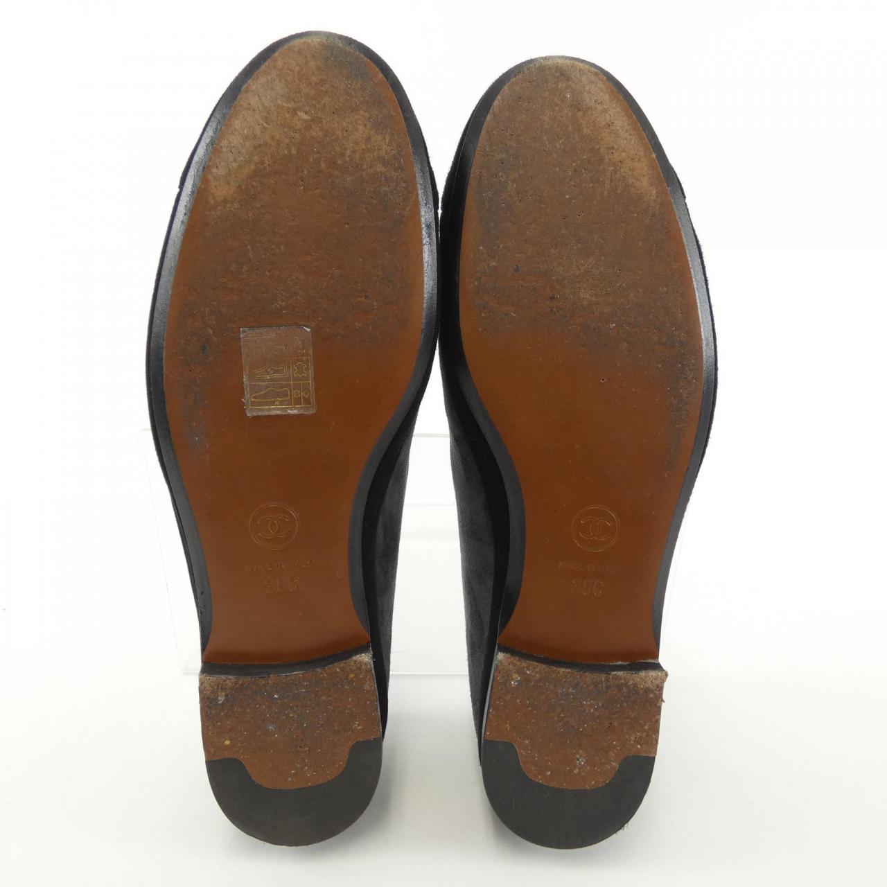 Chanel G39318X56700 Suede Calfskin Metal Shoes