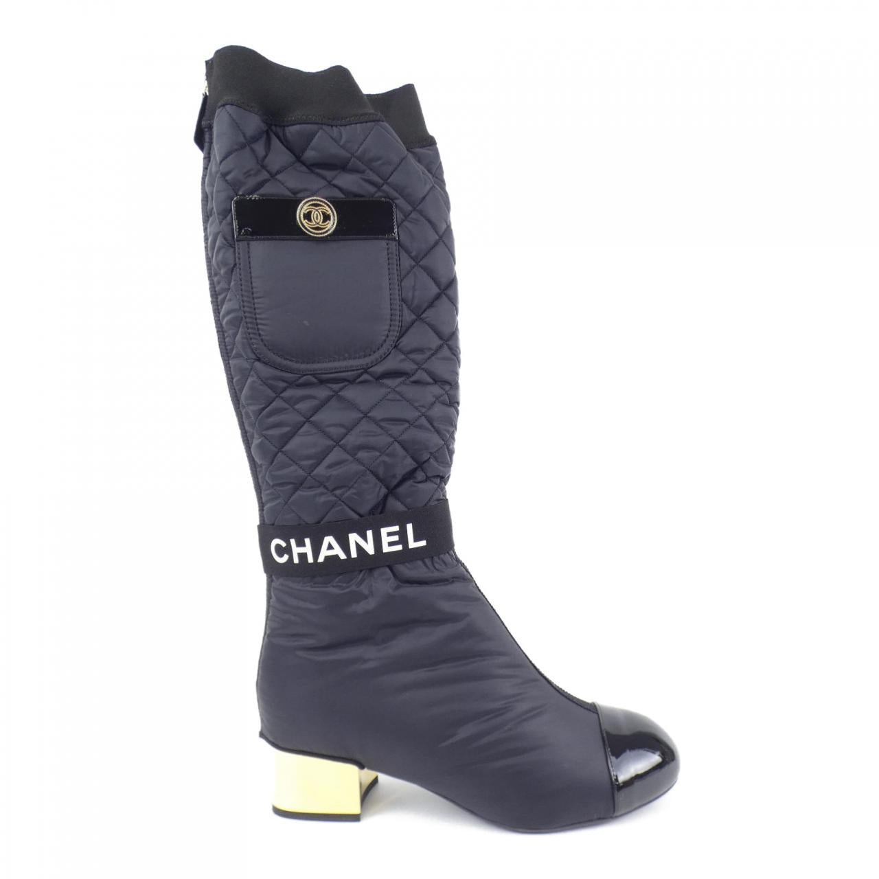 Chanel G38428Y55553 Fabric Lambskin Patent Calfskin Boots