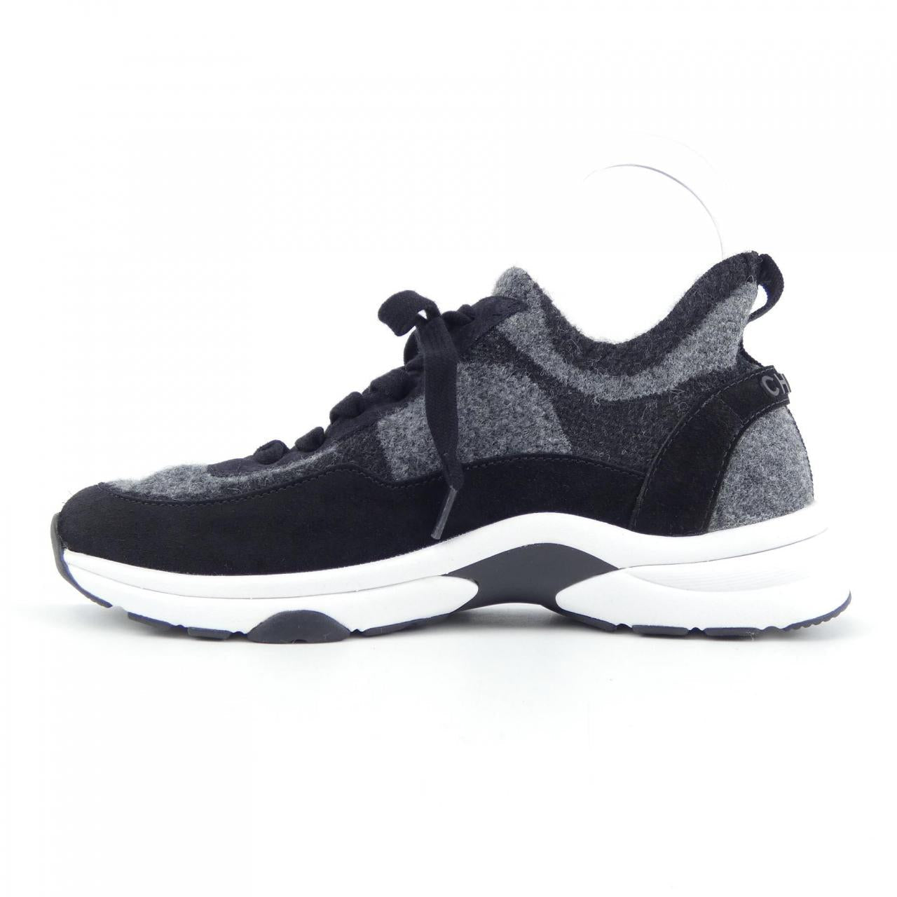 Chanel G38750B14071 Knit Suede Calfskin Sneakers