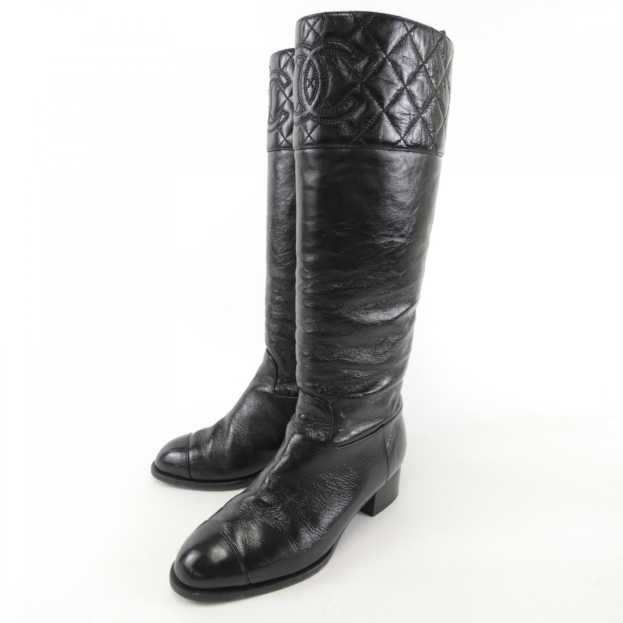 Chanel Shiny Calfskin Boots
