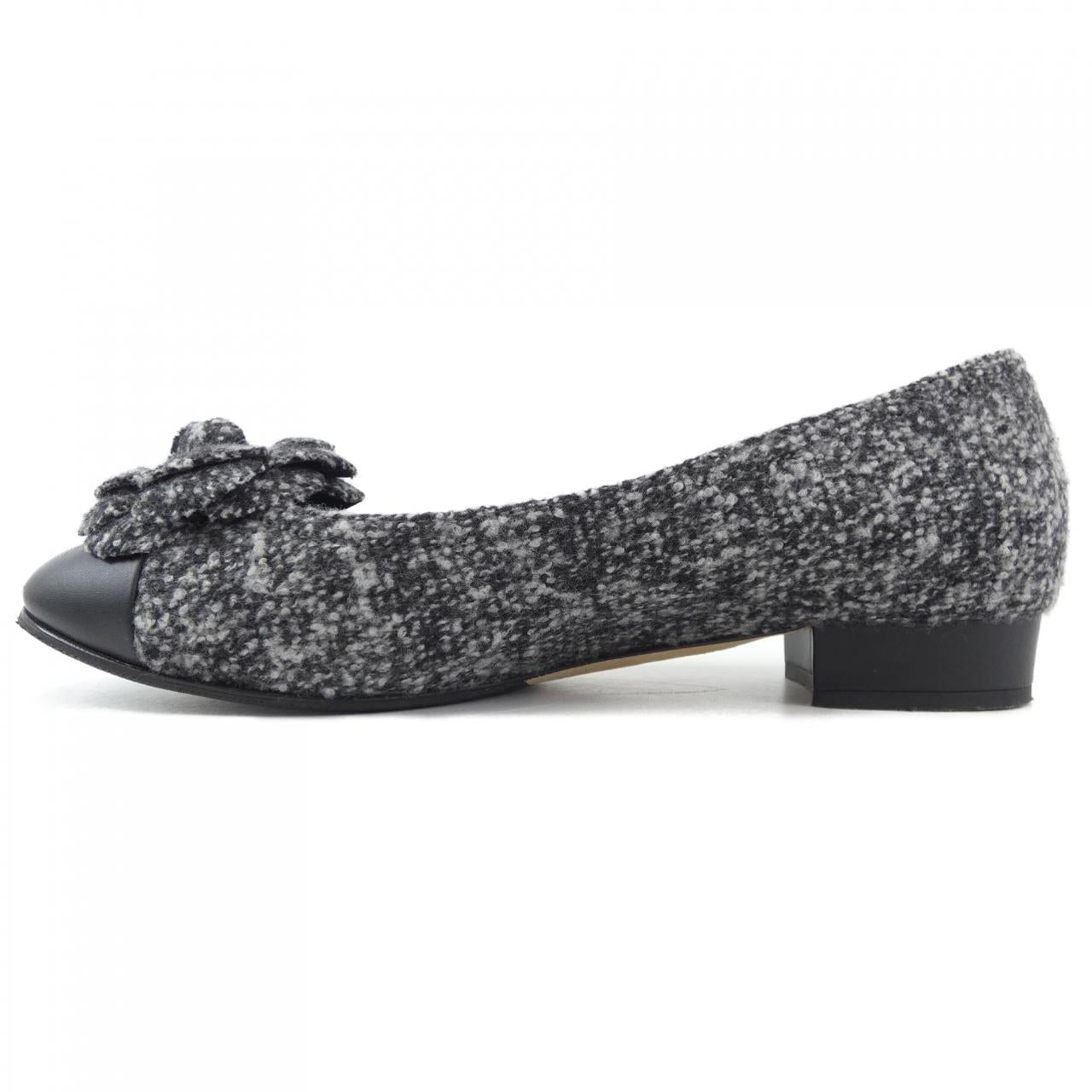 Chanel G33962Y53057 Tweed Calfskin Flat Shoes