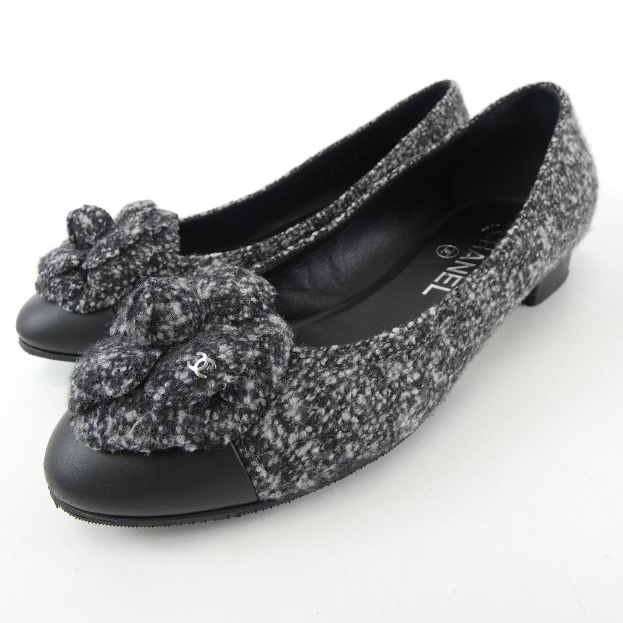 Chanel G33962Y53057 Tweed Calfskin Flat Shoes