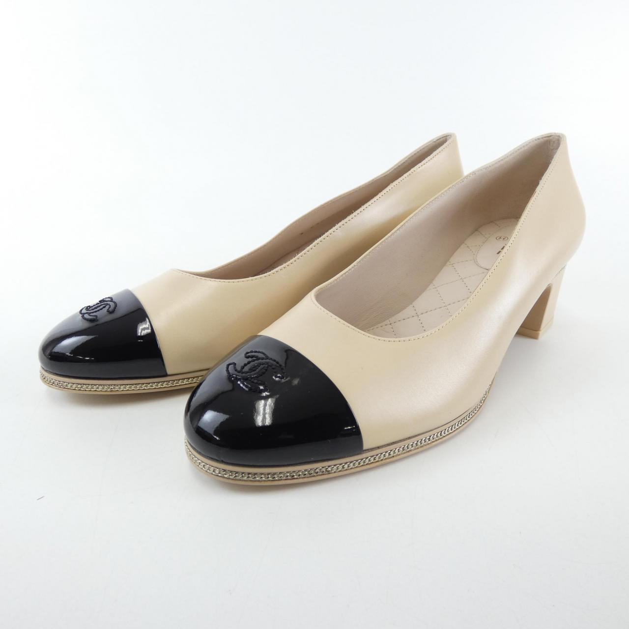 Chanel G40060Y56605 Calfskin Patent Calfskin Pumps