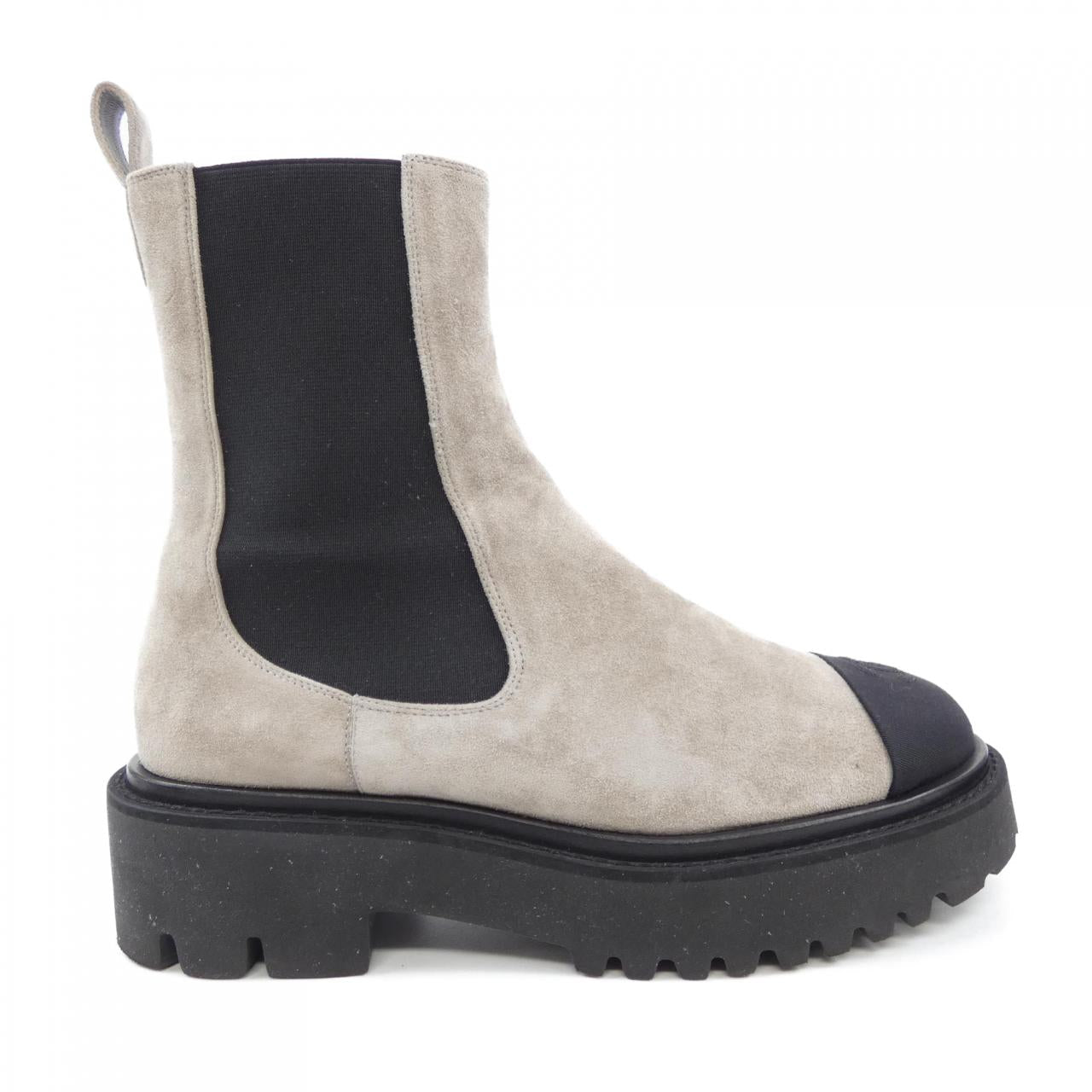 Chanel G38218Y56302 Suede Calfskin & Grosgrain Boots