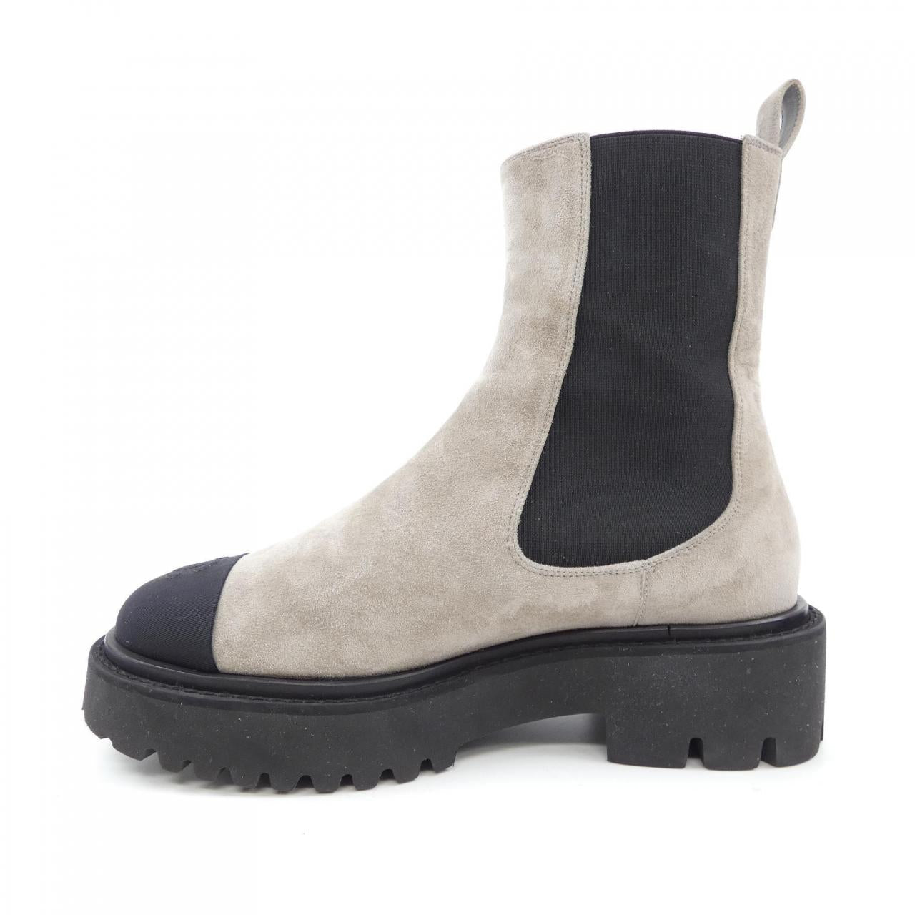 Chanel G38218Y56302 Suede Calfskin & Grosgrain Boots