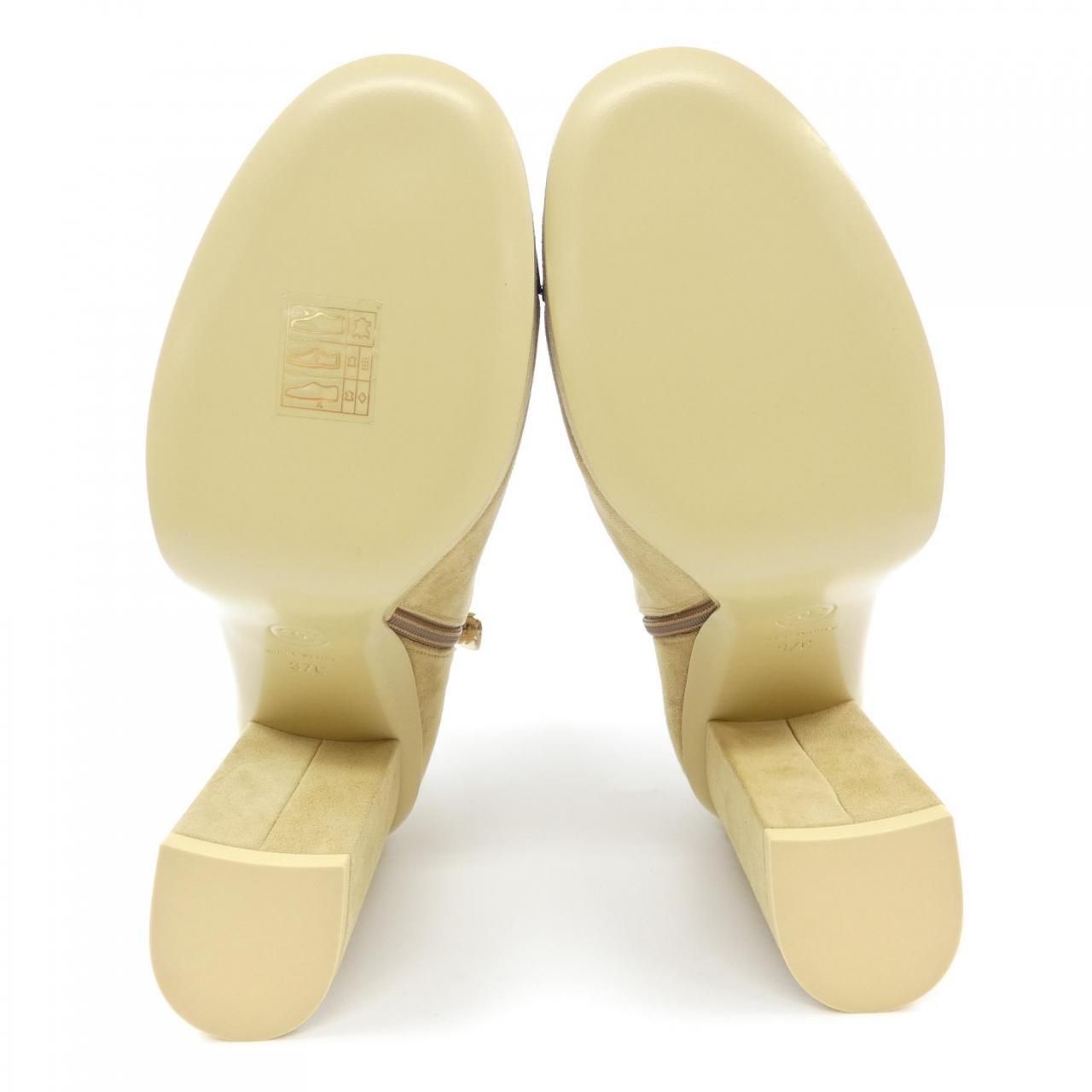 Chanel G45195B13944 Suede Kidskin Patent Calfskin Boots