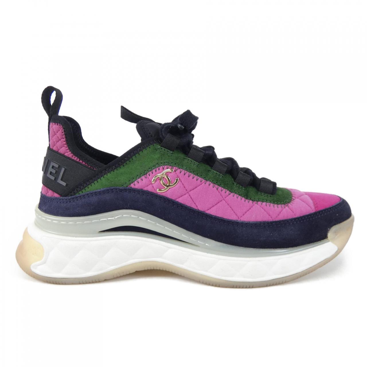 Chanel G38501Y55619 Fabric Suede Calfskin Sneakers