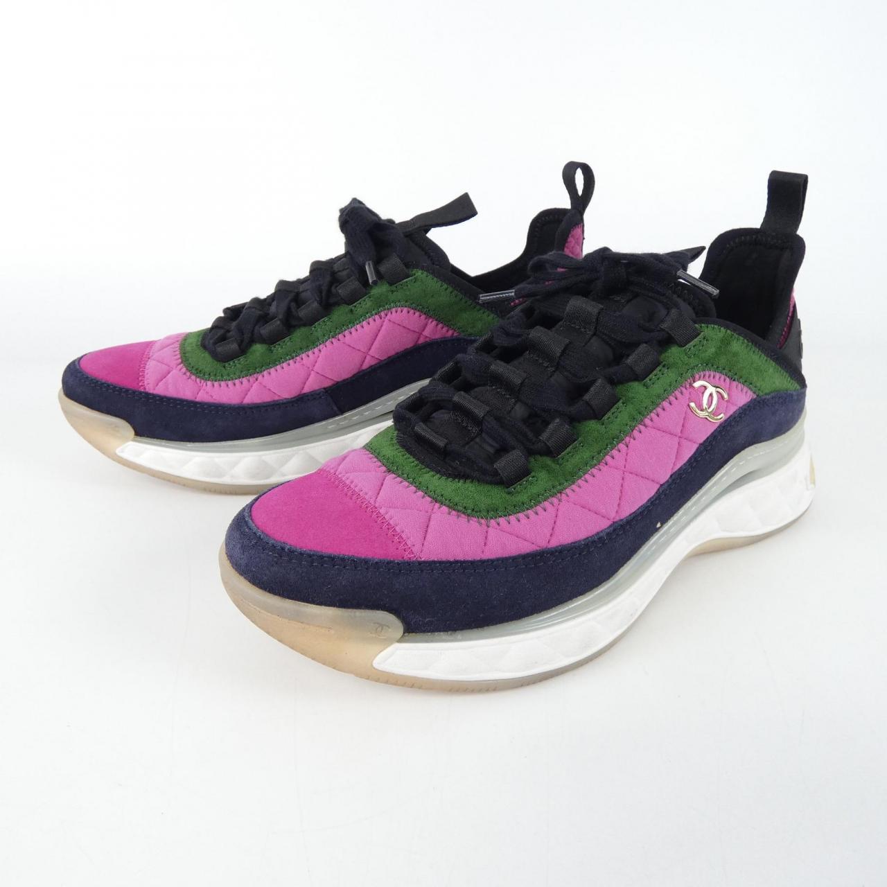 Chanel G38501Y55619 Fabric Suede Calfskin Sneakers