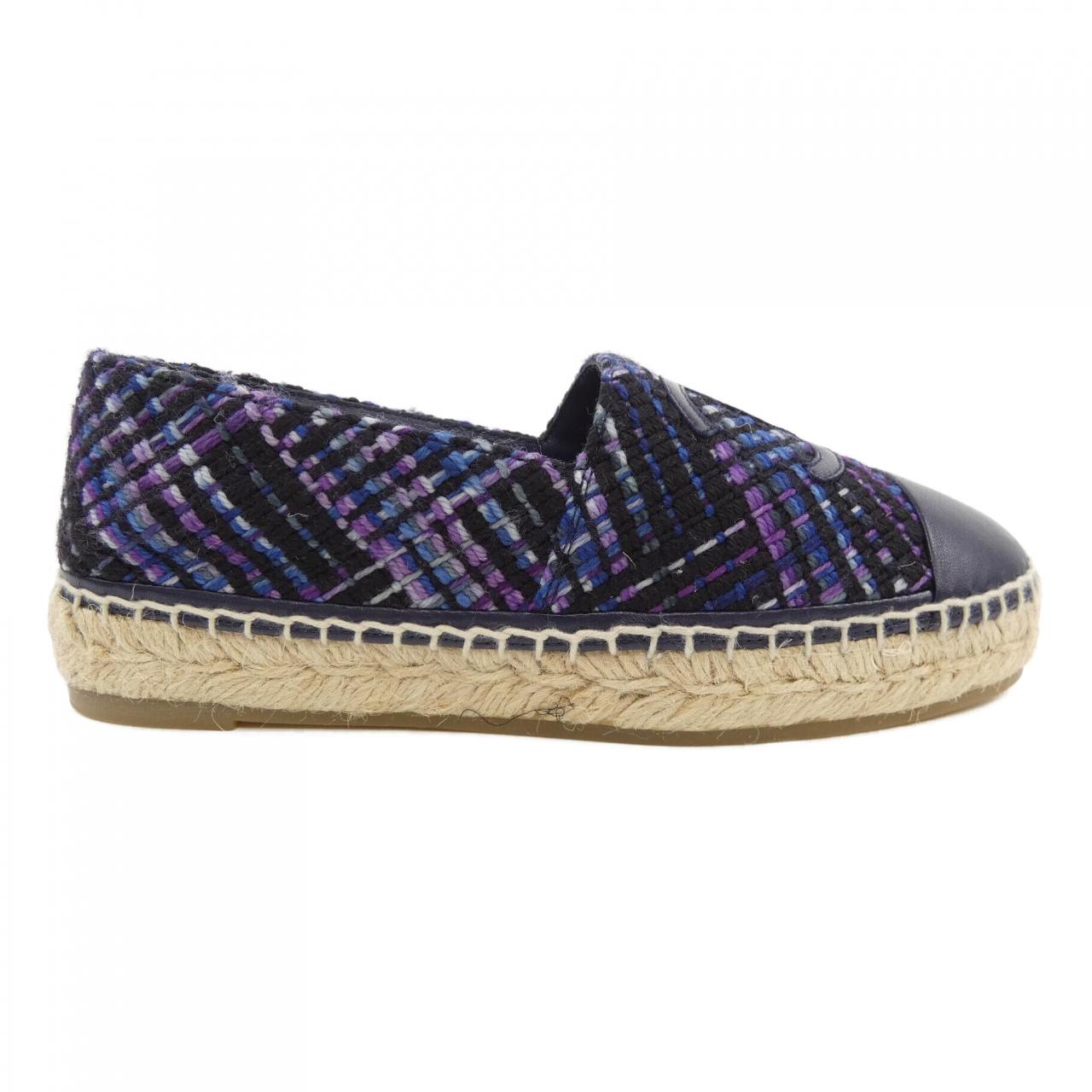 Chanel G29762B14090 Wool Tweed&Lambskin Shoes