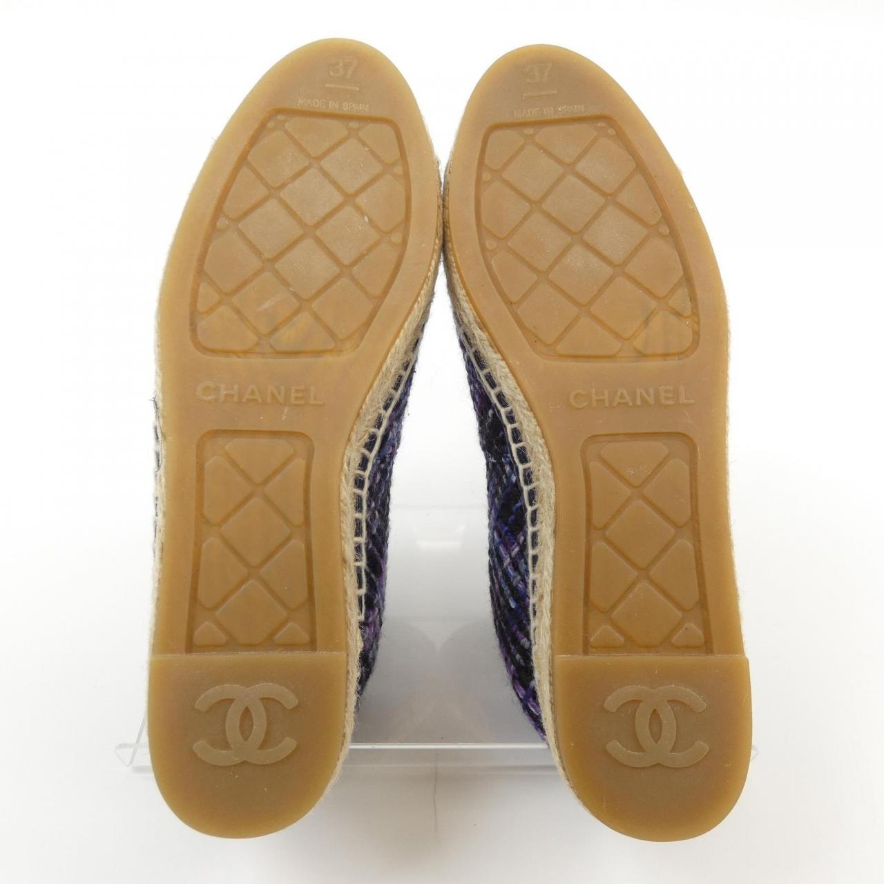 Chanel G29762B14090 Wool Tweed&Lambskin Shoes