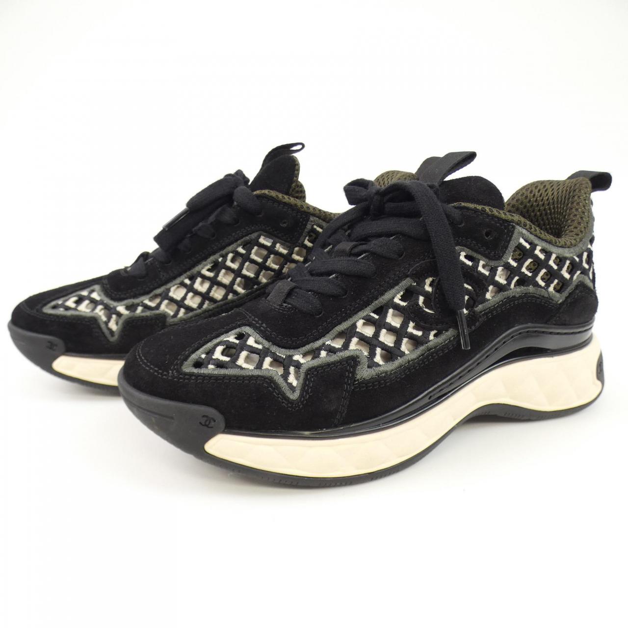 Chanel G37126Y55130 Suede Calfskin Embroidery Sneakers