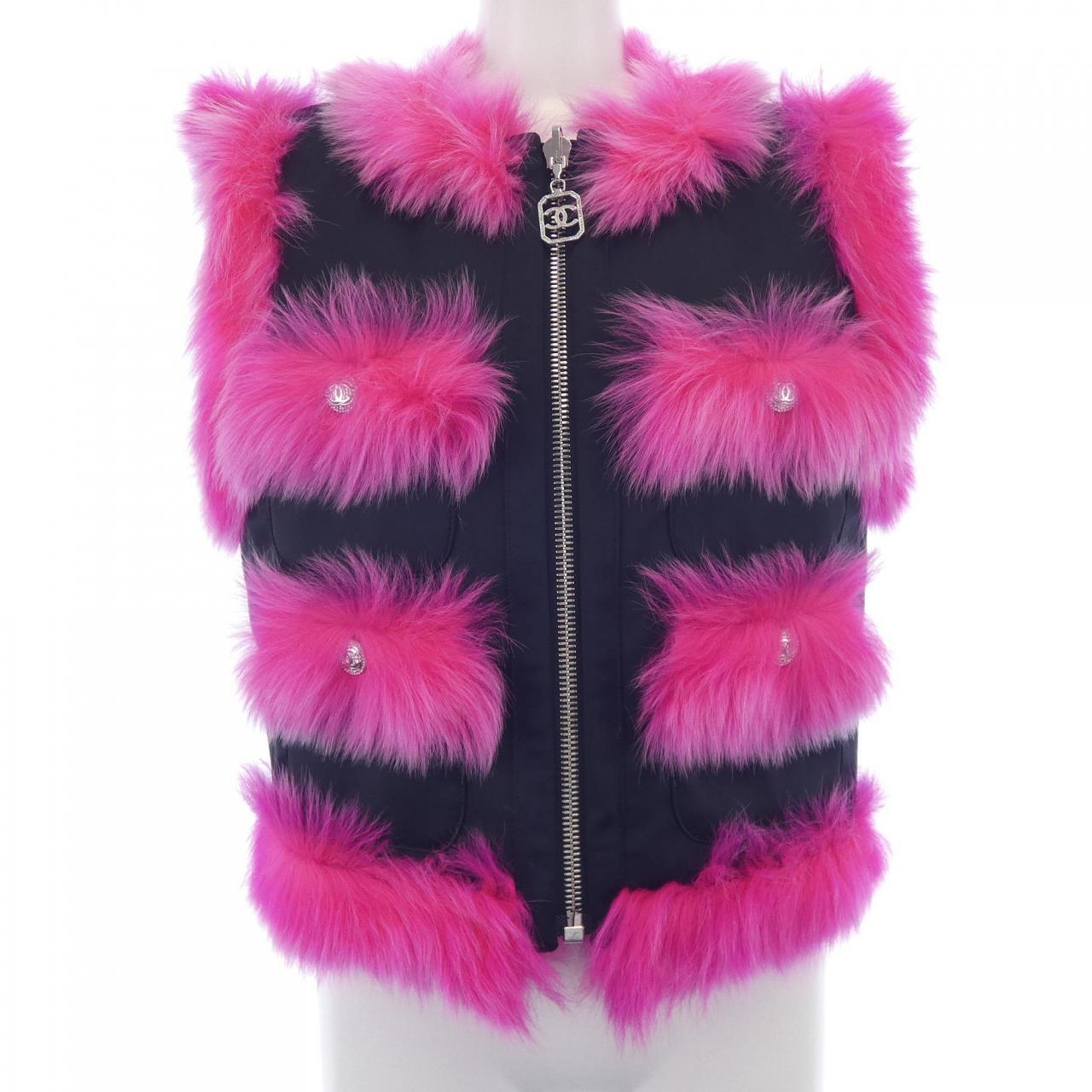 Chanel Lambskin Shearling Vest