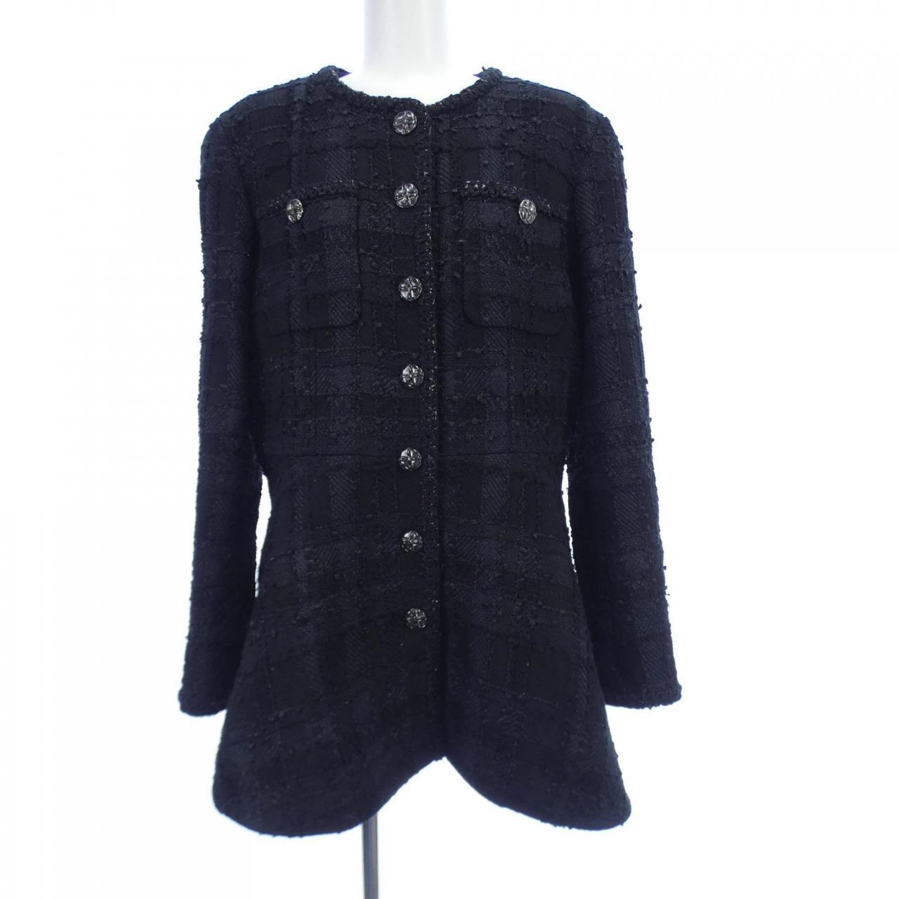 Chanel No Collar Jacket Jacket