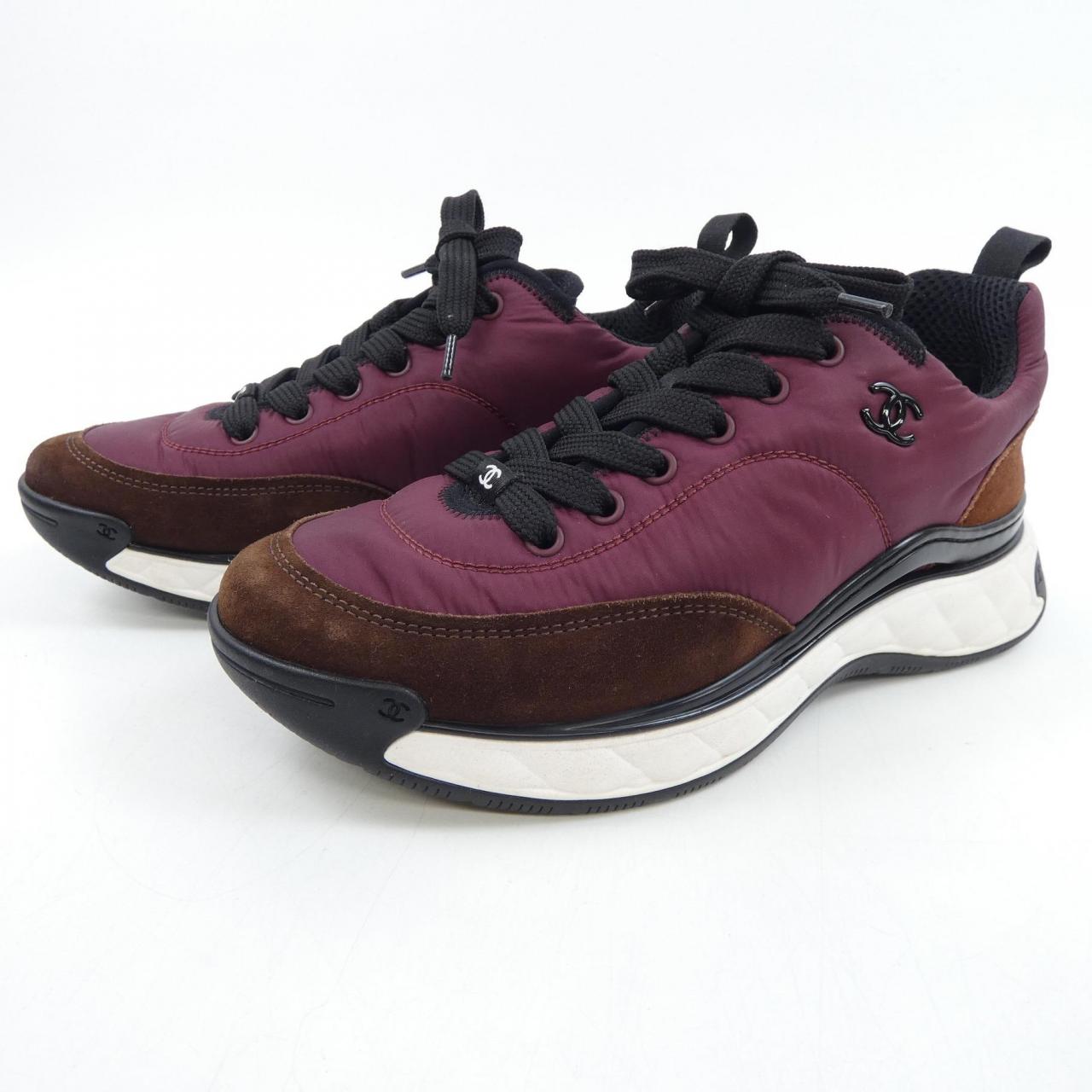 Chanel G38035Y55299 Nylon Suede Sneakers