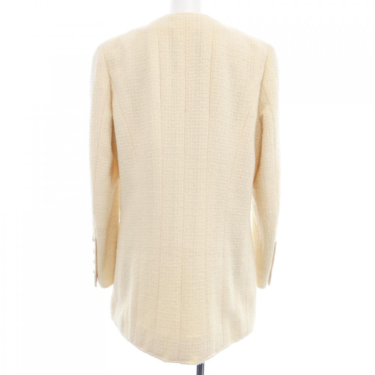 Chanel No Collar Jacket Jacket