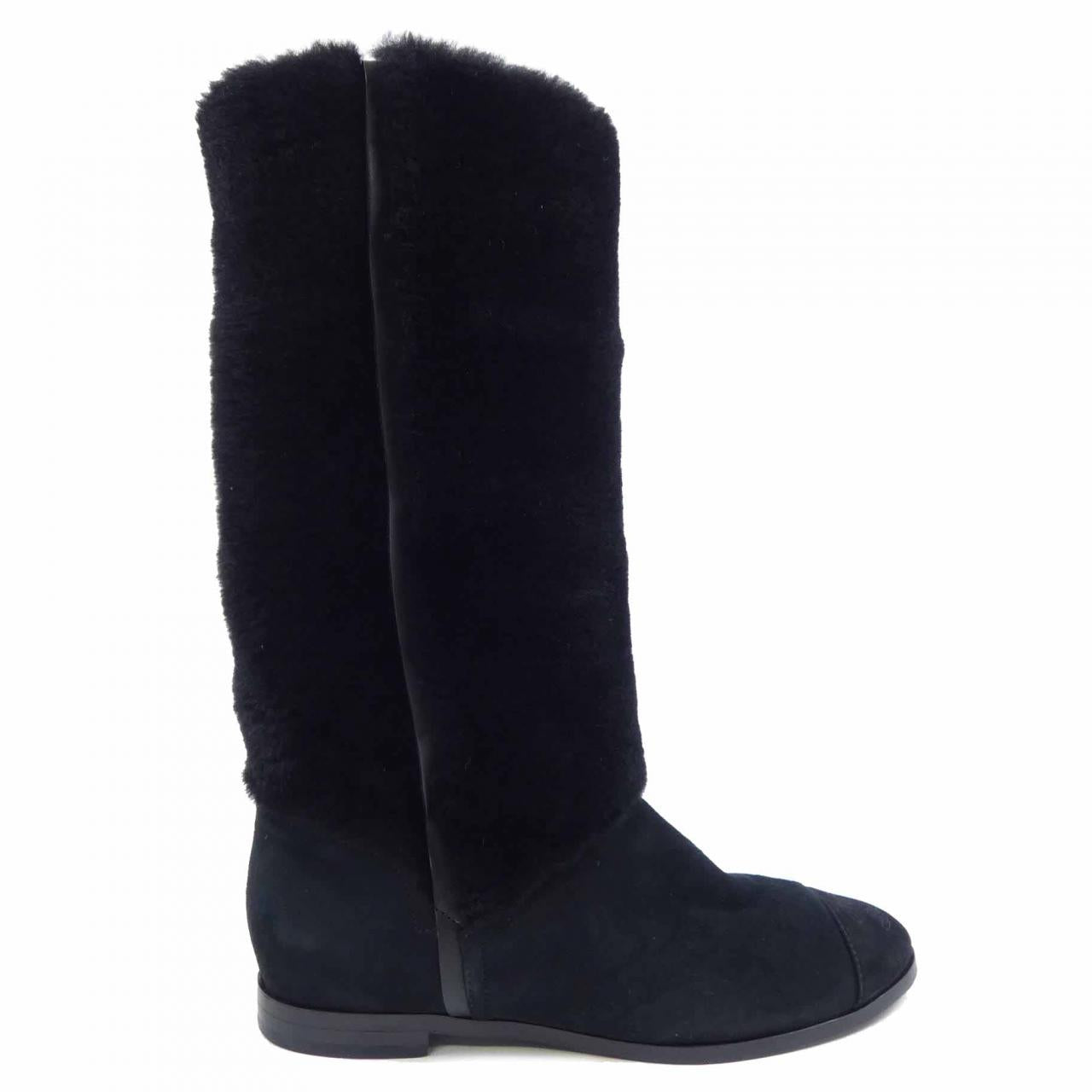 Chanel Shearling Long Boots