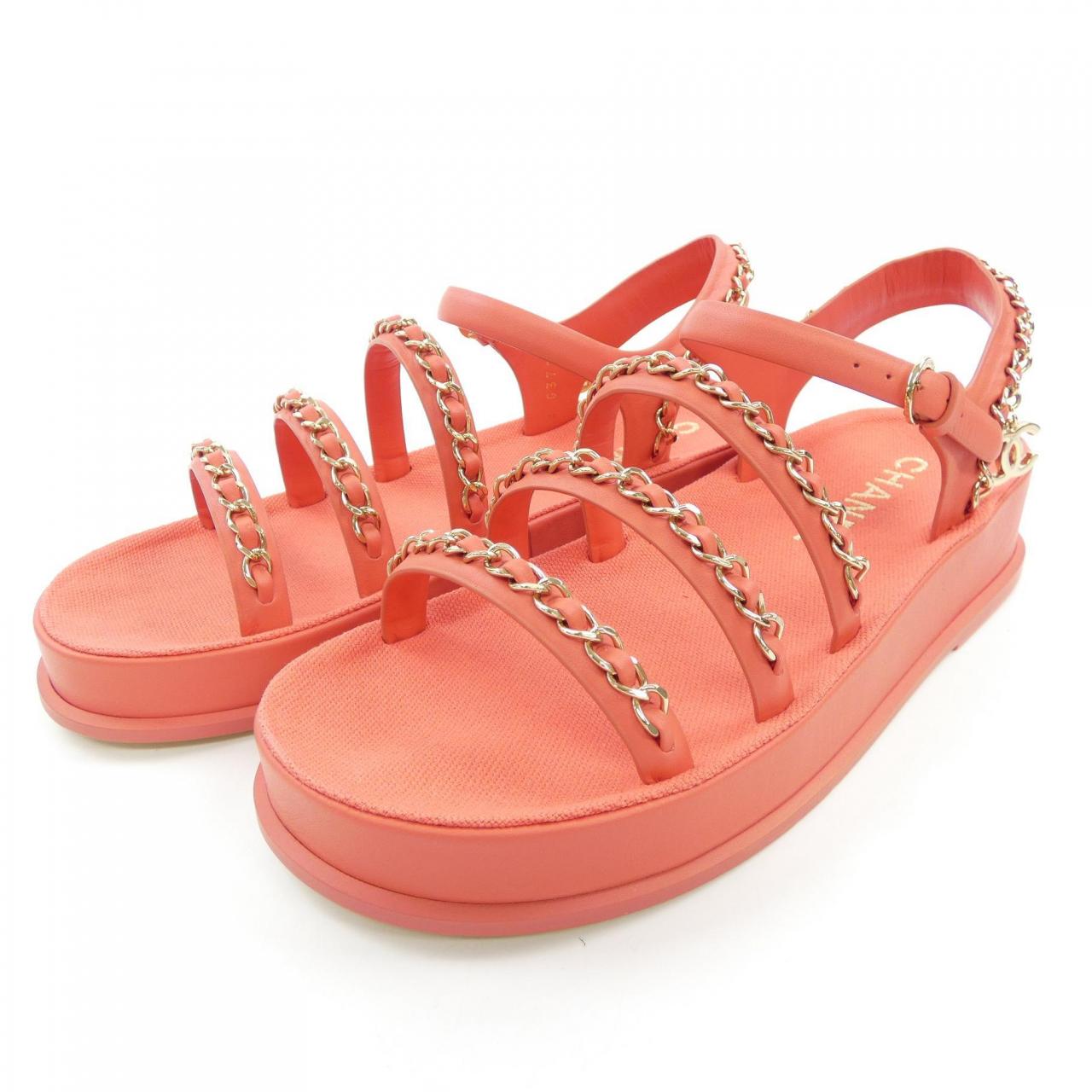 Chanel G37140X56099 Calfskin Sandals