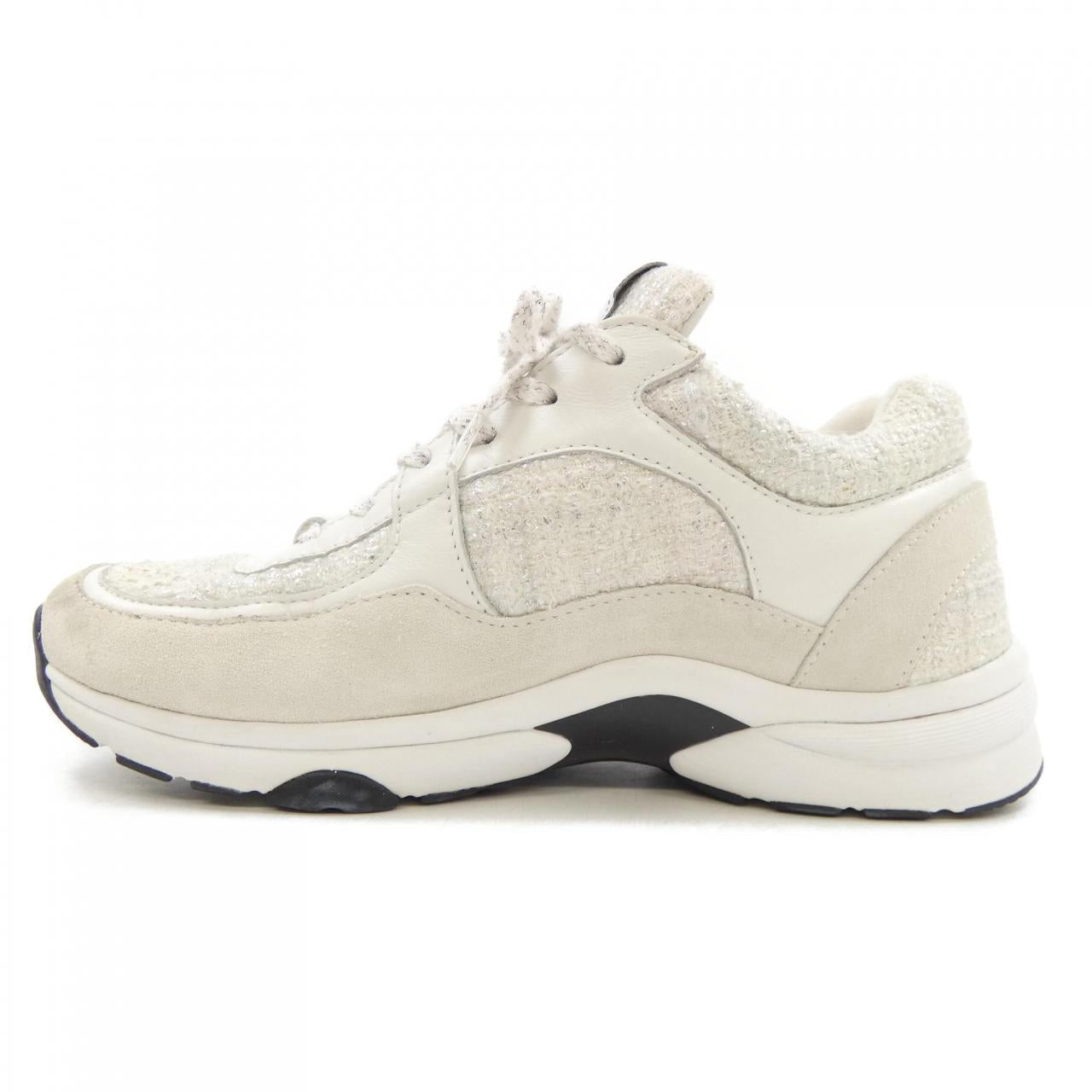 Chanel G38299Y56629 Cotton Tweed Suede Sneakers