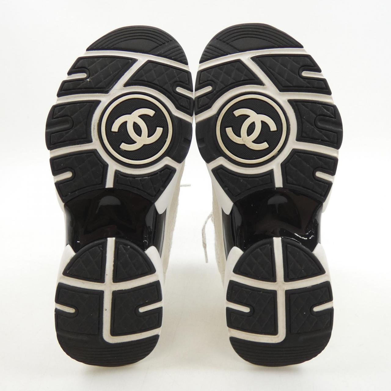 Chanel G38299Y56629 Cotton Tweed Suede Sneakers