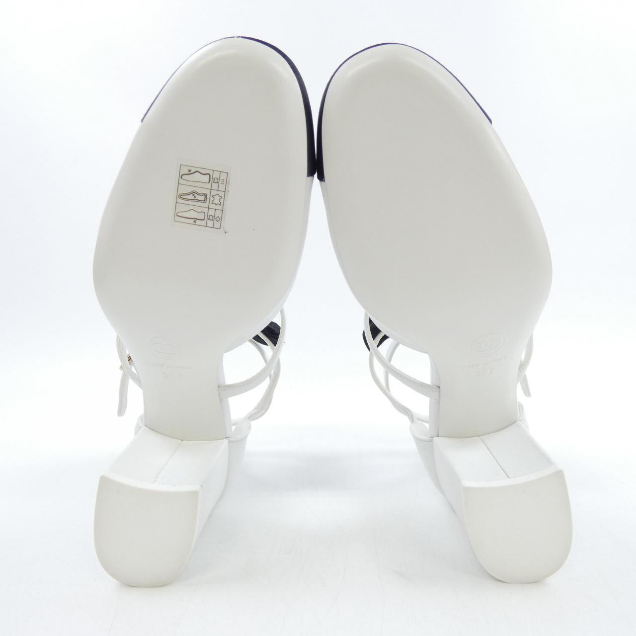 Chanel G45534B16052 Lambskin Grosgrain Sandals